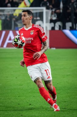 Torino, İtalya. 29 Ocak 2025. UEFA Şampiyonlar Ligi. Juventus Benfica 'ya karşı 0-2. Melek Di Maria, Benfica.