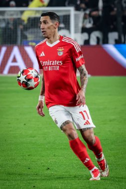 Torino, İtalya. 29 Ocak 2025. UEFA Şampiyonlar Ligi. Juventus Benfica 'ya karşı 0-2. Melek Di Maria, Benfica.