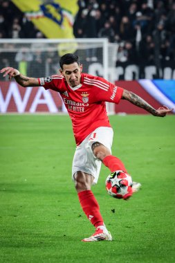 Torino, İtalya. 29 Ocak 2025. UEFA Şampiyonlar Ligi. Juventus Benfica 'ya karşı 0-2. Melek Di Maria, Benfica.