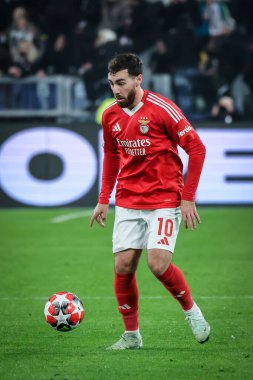 Torino, İtalya. 29 Ocak 2025. UEFA Şampiyonlar Ligi. Juventus Benfica 'ya karşı 0-2. Orkun Kokcu, Benfica.