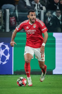 Torino, İtalya. 29 Ocak 2025. UEFA Şampiyonlar Ligi. Juventus Benfica 'ya karşı 0-2. Vangelis Pavlidis, Benfica.