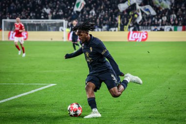 Torino, İtalya. 29 Ocak 2025. UEFA Şampiyonlar Ligi. Juventus Benfica 'ya karşı 0-2. Samuel Mbangula, Juventus.