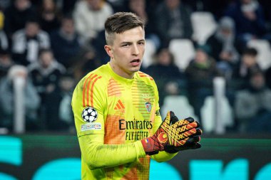 Torino, İtalya. 29 Ocak 2025. UEFA Şampiyonlar Ligi. Juventus Benfica 'ya karşı 0-2. Anatoliy Türbin, kaleci Benfica.