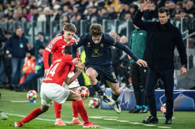 Torino, İtalya. 29 Ocak 2025. UEFA Şampiyonlar Ligi. Juventus Benfica 'ya karşı 0-2. Kenan Yıldız, Juventus.