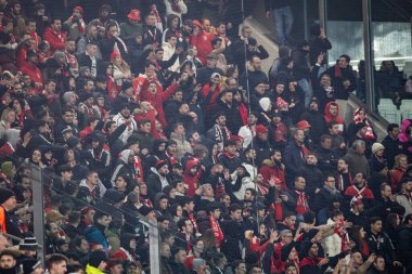 Torino, İtalya. 29 Ocak 2025. UEFA Şampiyonlar Ligi. Juventus Benfica 'ya karşı 0-2. Destekçiler Benfica.