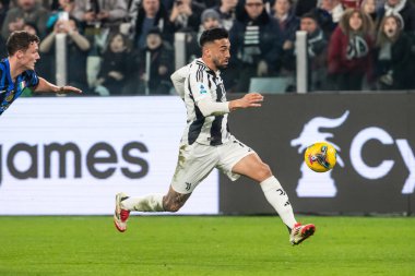 Torino, İtalya. 16 Şubat 2025. İtalyan Serisi A Futbol Şampiyonası. Juventus Inter 'e karşı. Nico Gonzalez, Juventus.