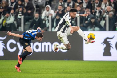 Torino, İtalya. 16 Şubat 2025. İtalyan Serisi A Futbol Şampiyonası. Juventus Inter 'e karşı. Nico Gonzalez, Juventus.