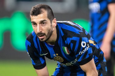 Torino, İtalya. 16 Şubat 2025. İtalyan Serisi A Futbol Şampiyonası. Juventus Inter 'e karşı. Henrikh Mkhitarian, Inter.