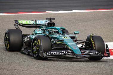 Sakhir, Bahreyn. 26-28 Şubat 2025. FIA F1 Dünya Şampiyonası 2025. Sezon Öncesi Testi. Lance Stroll, Aston Martin.