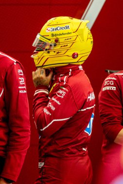 Sakhir, Bahreyn. 26-28 Şubat 2025. FIA F1 Dünya Şampiyonası 2025. Sezon Öncesi Testi. Lewis Hamilton, Ferrari.