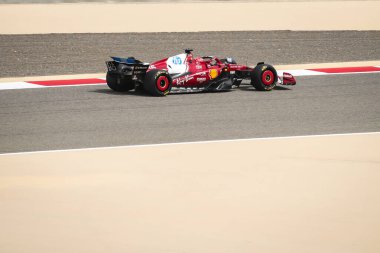 Sakhir, Bahrain. 26-28 February 2025. FIA F1 World Championship 2025. Pre-Season Test. Charles Leclerc, Ferrari. clipart