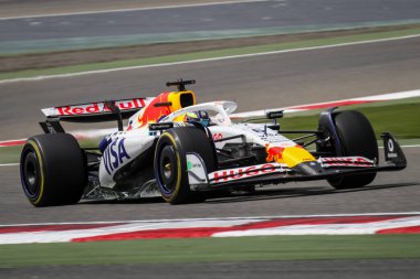 Sakhir, Bahreyn. 26-28 Şubat 2025. FIA F1 Dünya Şampiyonası 2025. Sezon Öncesi Testi. Isack Hadjar, Racing Bulls.