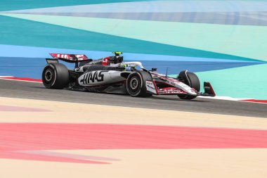 Sakhir, Bahreyn. 26-28 Şubat 2025. FIA F1 Dünya Şampiyonası 2025. Sezon Öncesi Testi. Oliver Bearman, Haas..