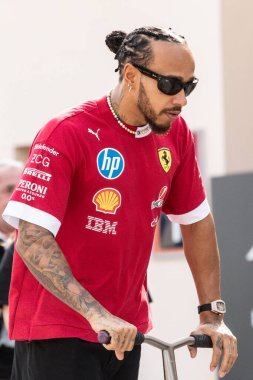 Sakhir, Bahreyn. 26-28 Şubat 2025. FIA F1 Dünya Şampiyonası 2025. Sezon Öncesi Testi. Lewis Hamilton, Ferrari.