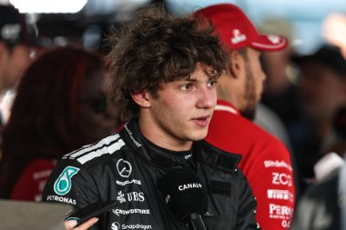 Şangay, Çin. 21-23 Mart 2025, Şangay Uluslararası Pist, F1 Dünya Şampiyonası 2025. Çin Grand Prix 'si. # 12 Andrea Kimi ANTONELLI, ITA, Mercedes-AMG Petronas F1 Ekibi, Mercedes F1 W16.