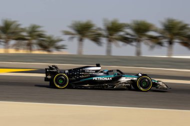 Sakhir, Bahreyn. 10-13 Nisan 2025. F1 Dünya Şampiyonası. Bahreyn Grand Prix. # 63 George RUSSELL, GBR, Mercedes-AMG Petronas F1 Takımı.