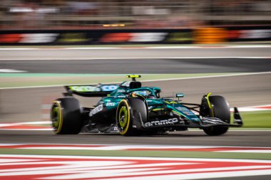 Sakhir, Bahreyn. 10-13 Nisan 2025. F1 Dünya Şampiyonası. Bahreyn Grand Prix. Yarış. # 14 Fernando ALONSO, SPA, Aston Martin Aramco F1 Takımı.