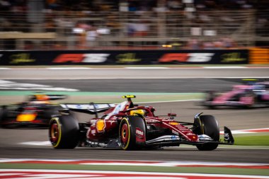 Sakhir, Bahreyn. 10-13 Nisan 2025. F1 Dünya Şampiyonası. Bahreyn Grand Prix. Yarış. #44 Lewis HAMILTON, GBR, Scuderia Ferrari HP.