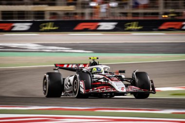 Sakhir, Bahreyn. 10-13 Nisan 2025. F1 Dünya Şampiyonası. Bahreyn Grand Prix. Yarış. # 87 Oliver BearMAN, GBR, MoneyGram Haas F1 Ekibi.