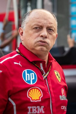 Jeddah, Suudi Arabistan. 17-20 Nisan 2025. Jeddah Corniche Pisti. Formula 1 STC Suudi Arabistan Grand Prix. Frederic VASSEUR, takım müdürü Ferrari.