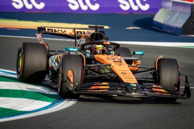 Jeddah, Suudi Arabistan. 17-20 Nisan 2025. Jeddah Corniche Pisti. Formula 1 STC Suudi Arabistan Grand Prix. Deneme 1. # 81, Oscar PIASTRI, AUS, Mclaren Formula 1 Takımı.