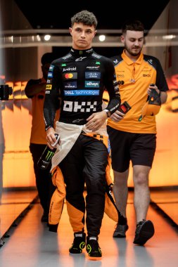 Jeddah, Suudi Arabistan. 17-20 Nisan 2025. Jeddah Corniche Pisti. Formula 1 STC Suudi Arabistan Grand Prix. İkinci alıştırma. # 4 Lando NORRIS, GBR, Mclaren Formula 1 Ekibi.