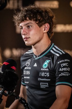 Jeddah, Suudi Arabistan. 17-20 Nisan 2025. Jeddah Corniche Pisti. Formula 1 STC Suudi Arabistan Grand Prix. Andrea Kimi ANTONELI, Mercedes.