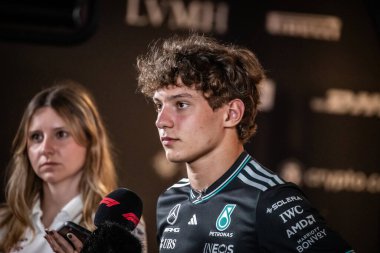 Jeddah, Suudi Arabistan. 17-20 Nisan 2025. Jeddah Corniche Pisti. Formula 1 STC Suudi Arabistan Grand Prix. Andrea Kimi ANTONELI, Mercedes.