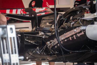 Jeddah, Suudi Arabistan. 17-20 Nisan 2025. Jeddah Corniche Pisti. Formula 1 STC Suudi Arabistan Grand Prix. Haas 'ın Ferrari' si.