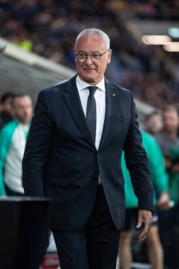Bergamo, İtalya, 12 Mayıs 2025. Gewiss Stadyumu. İtalyan Serisi A Futbol Şampiyonası. Atalanta Roma 'ya karşı 2-1. Claudio Ranieri, Roma koçu..