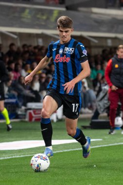 Bergamo, İtalya, 12 Mayıs 2025. Gewiss Stadyumu. İtalyan Serisi A Futbol Şampiyonası. Atalanta Roma 'ya karşı 2-1. Charles De Ketelaere, Atalanta.