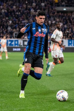 Bergamo, İtalya, 12 Mayıs 2025. Gewiss Stadyumu. İtalyan Serisi A Futbol Şampiyonası. Atalanta Roma 'ya karşı 2-1. Raoul Bellanova, Atalanta.