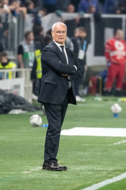 Bergamo, İtalya, 12 Mayıs 2025. Gewiss Stadyumu. İtalyan Serisi A Futbol Şampiyonası. Atalanta Roma 'ya karşı 2-1. Claudio Ranieri, Roma koçu..