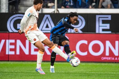 Bergamo, İtalya, 12 Mayıs 2025. Gewiss Stadyumu. İtalyan Serisi A Futbol Şampiyonası. Atalanta Roma 'ya karşı. Ademola Lookman, Atalanta.