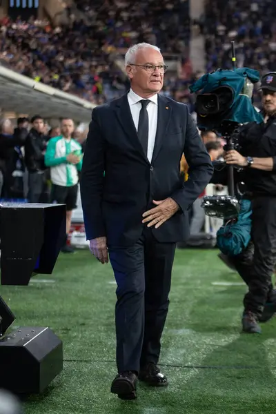 Bergamo, İtalya, 12 Mayıs 2025. Gewiss Stadyumu. İtalyan Serisi A Futbol Şampiyonası. Atalanta Roma 'ya karşı 2-1. Claudio Ranieri, Roma koçu..