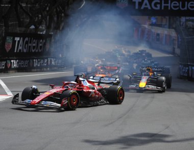 Monte Carlo, Monako Prensliği. 22-25 Mayıs 2025. Monako Grand Prix, F1 Dünya Şampiyonası. Yarış Başlat.