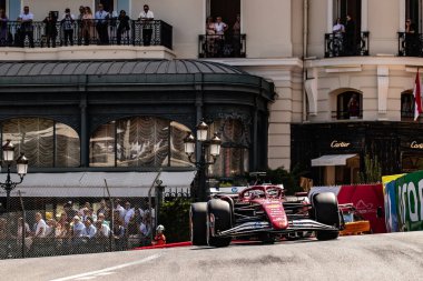 Monte Carlo, Monako Prensliği. 22-25 Mayıs 2025. Monako Grand Prix, F1 Dünya Şampiyonası. Charles Leclerc, Ferrari, ikinci..