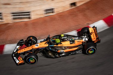 Monte Carlo, Monako Prensliği. 22-25 Mayıs 2025. Monako Grand Prix, F1 Dünya Şampiyonası. Lando Norris, Mclaren, yarışı kazandı..