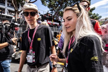 Monte Carlo, Monako Prensliği. 22-25 Mayıs 2025. Monako Grand Prix, F1 Dünya Şampiyonası. Tadej Pogacar, bisikletçi, dünya şampiyonu ve Giro ve Tur şampiyonu..