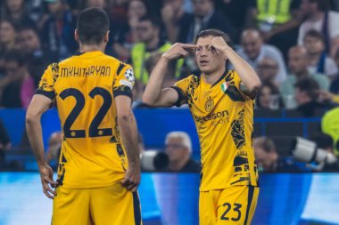 Münih, Almanya. 31 Mayıs 2025. UEFA Şampiyonlar Ligi. Son sözüm Paris Saint-Germain V. Inter Milan 5-0. Nicolo Barella, Inter..