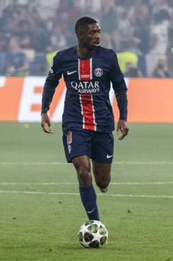 Münih, Almanya. 31 Mayıs 2025. UEFA Şampiyonlar Ligi. Son sözüm Paris Saint-Germain V. Inter Milan 5-0. Ousmane Dembele, PSG.