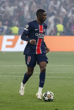 Münih, Almanya. 31 Mayıs 2025. UEFA Şampiyonlar Ligi. Son sözüm Paris Saint-Germain V. Inter Milan 5-0. Ousmane Dembele, PSG.