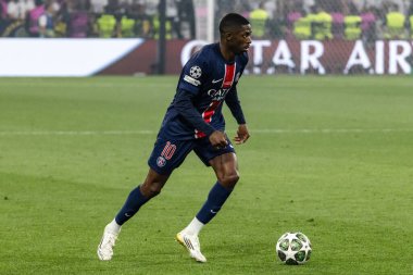 Münih, Almanya. 31 Mayıs 2025. UEFA Şampiyonlar Ligi. Son sözüm Paris Saint-Germain V. Inter Milan 5-0. Ousmane Dembele, PSG.