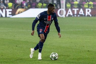 Münih, Almanya. 31 Mayıs 2025. UEFA Şampiyonlar Ligi. Son sözüm Paris Saint-Germain V. Inter Milan 5-0. Ousmane Dembele, PSG.