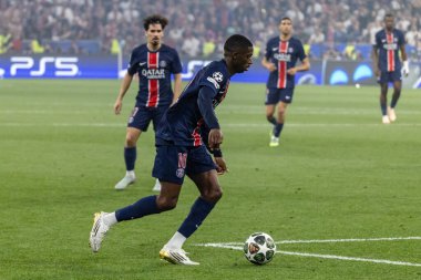 Münih, Almanya. 31 Mayıs 2025. UEFA Şampiyonlar Ligi. Son sözüm Paris Saint-Germain V. Inter Milan 5-0. Ousmane Dembele, PSG.