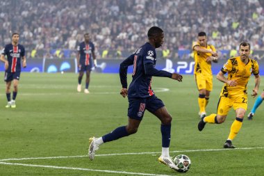 Münih, Almanya. 31 Mayıs 2025. UEFA Şampiyonlar Ligi. Son sözüm Paris Saint-Germain V. Inter Milan 5-0. Ousmane Dembele, PSG.