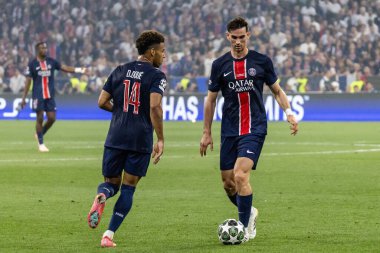 Münih, Almanya. 31 Mayıs 2025. UEFA Şampiyonlar Ligi. Son sözüm Paris Saint-Germain V. Inter Milan 5-0. Fabian Ruiz, PSG.