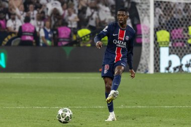Münih, Almanya. 31 Mayıs 2025. UEFA Şampiyonlar Ligi. Son sözüm Paris Saint-Germain V. Inter Milan 5-0. Ousmane Dembele, PSG.