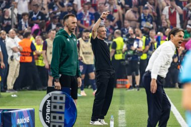 Münih, Almanya. 31 Mayıs 2025. UEFA Şampiyonlar Ligi. Son sözüm Paris Saint-Germain V. Inter Milan 5-0. Luis Enrique, antrenör PSG.