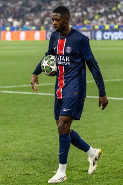 Münih, Almanya. 31 Mayıs 2025. UEFA Şampiyonlar Ligi. Son sözüm Paris Saint-Germain V. Inter Milan 5-0. Ousmane Dembele, PSG.